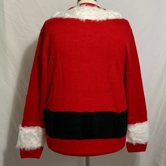 Ugly Christmas Sweater Santa Suit 6 Pack Beer Drink Holster Holder Men Women XL - Picture 4 of 8